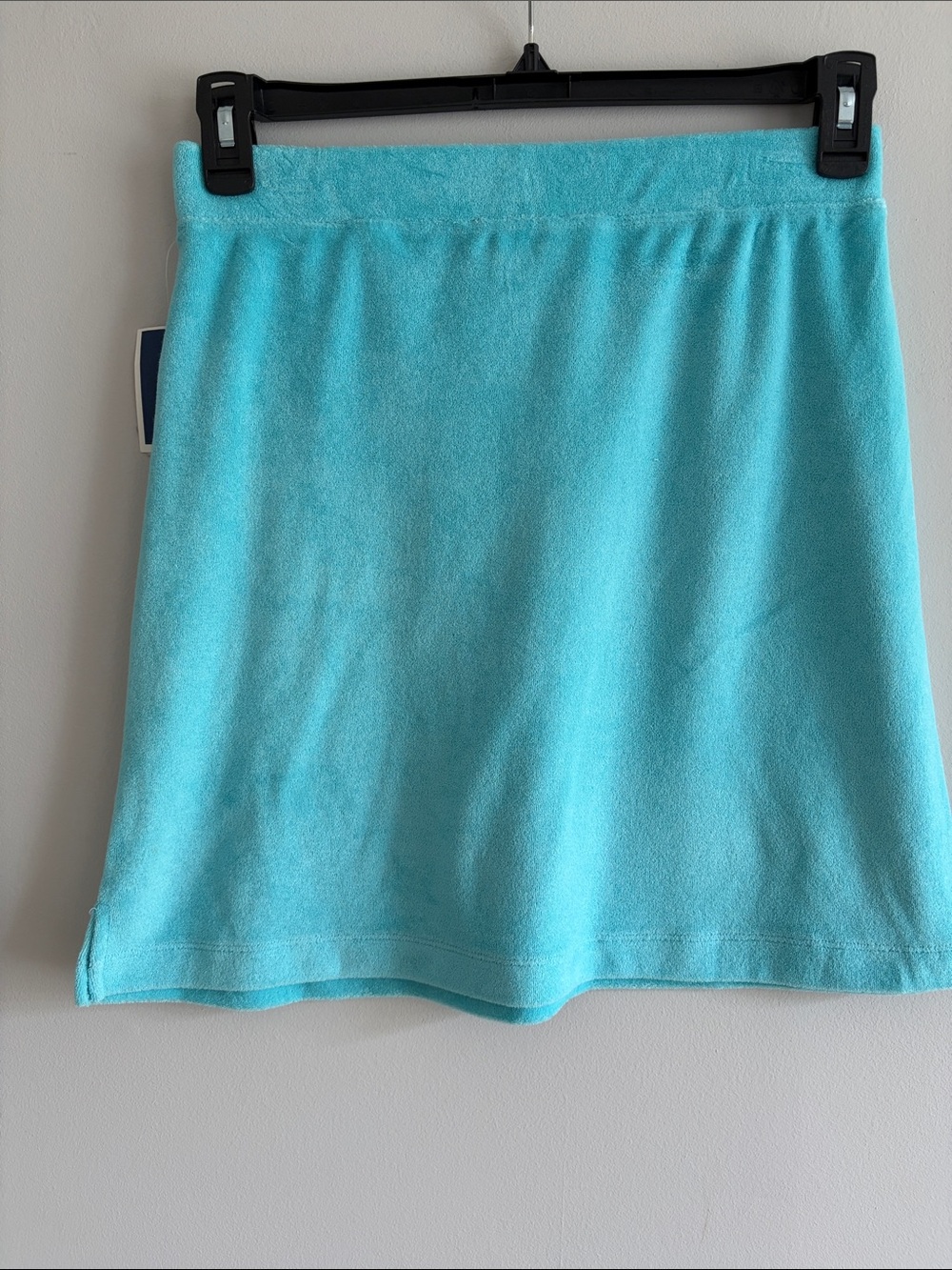 Coldwater Creek Bright Aqua Terry Mini Skirt